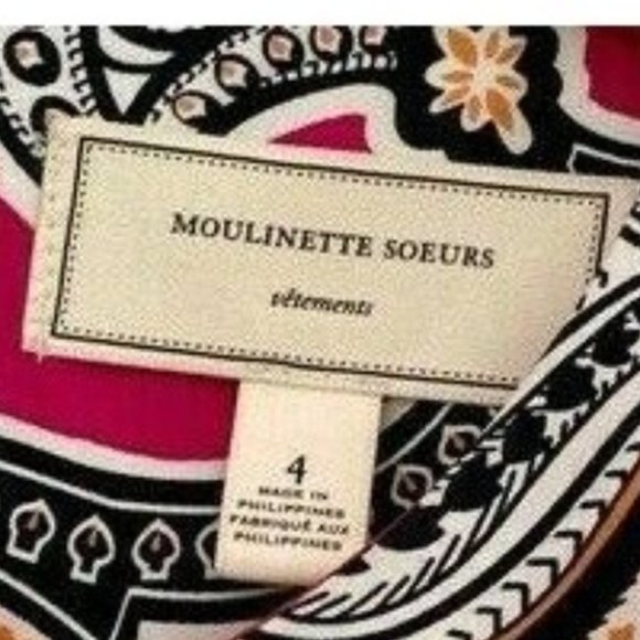 Anthropologie Moulinette Soeurs Paisley Pink Dress - Picture 7 of 8